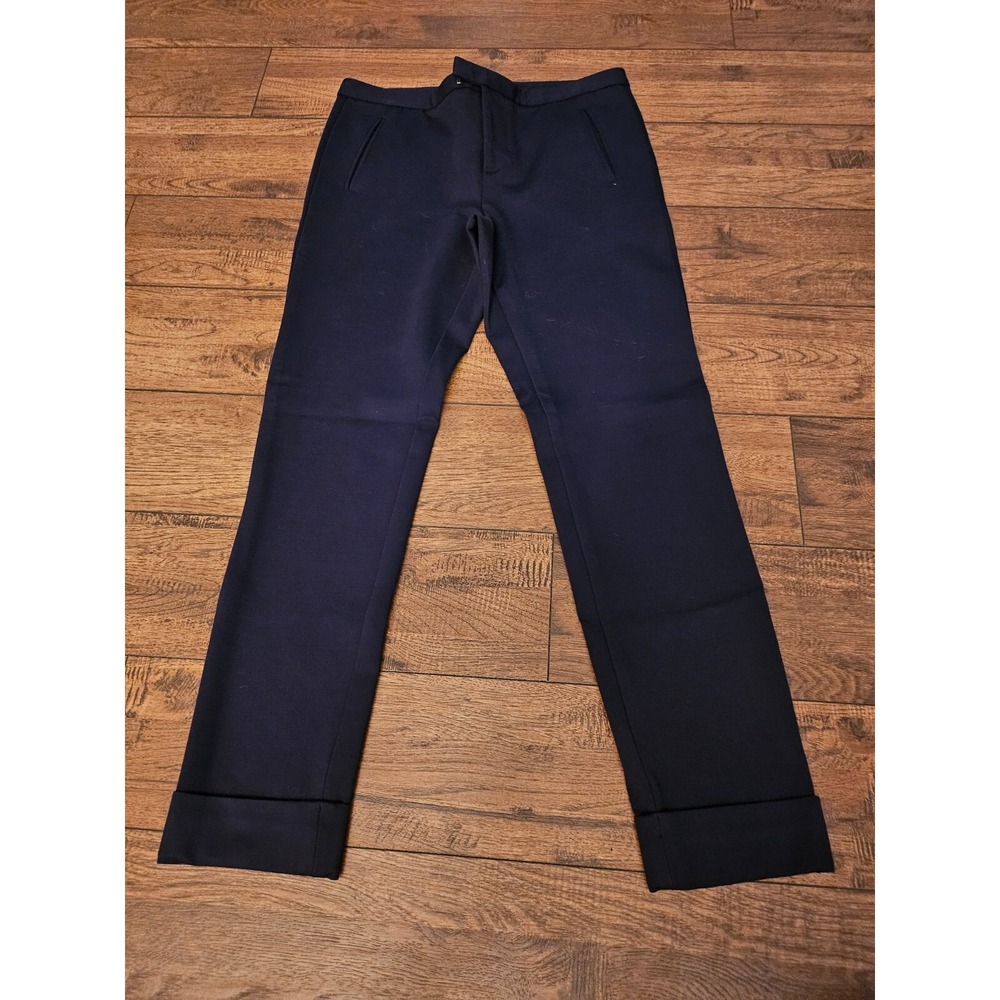 ATM Anthony Thomas Melillo Trousers Women 4 Black Ponte Knit Cuffed Hem